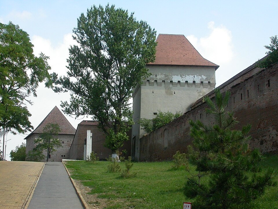 Bastionul și accesul de incintă, cu pod și balustrade.