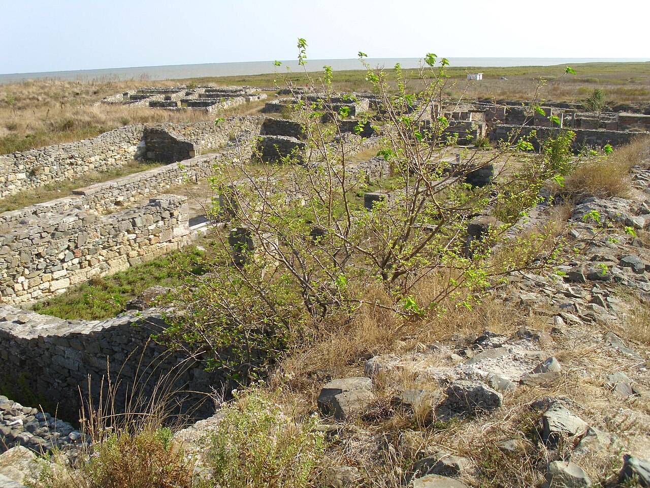 Traseul zidurilor dintr-un sector excavat.