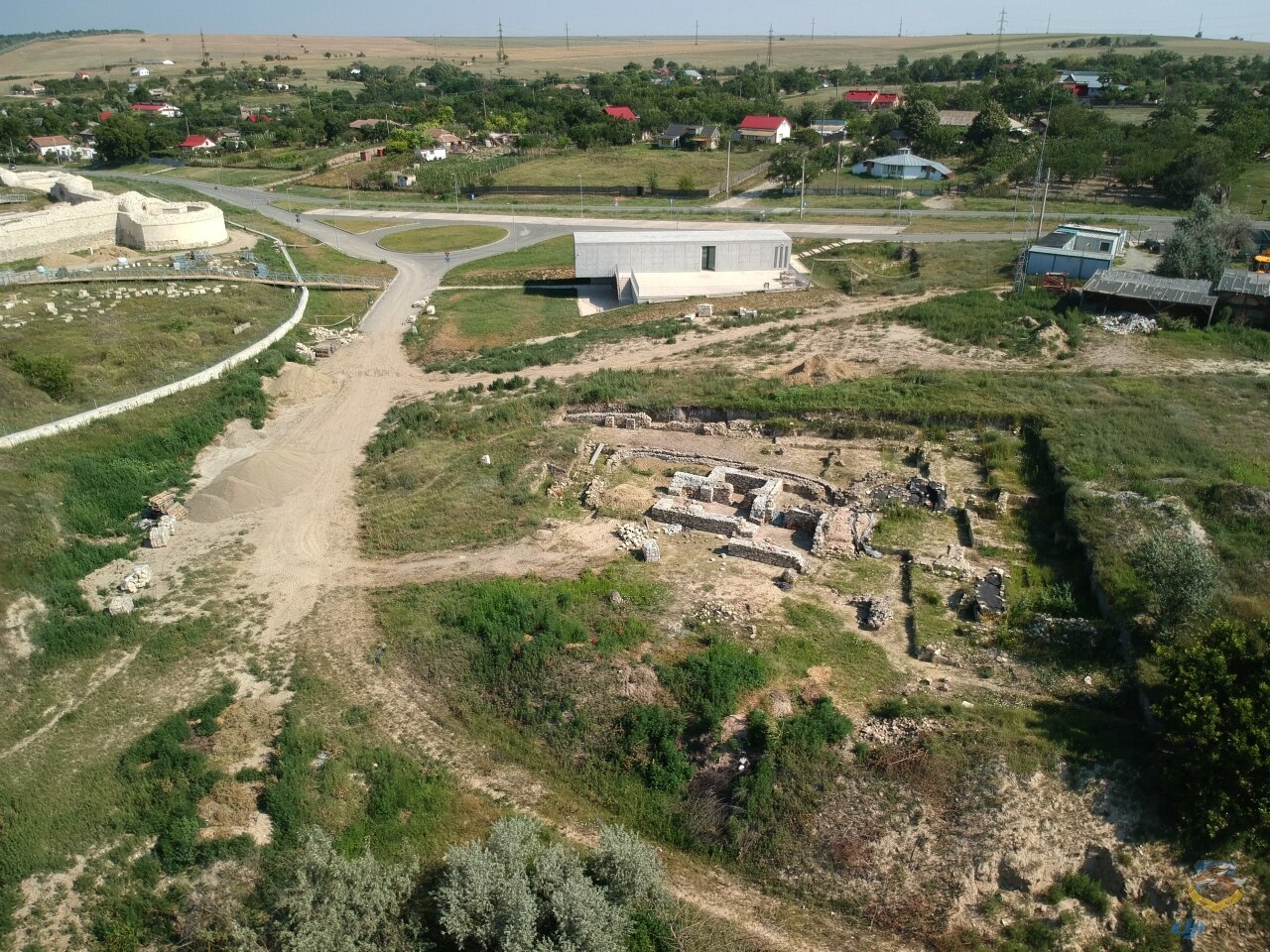 Zona termelor, vedere oblică din punct mai ridicat.