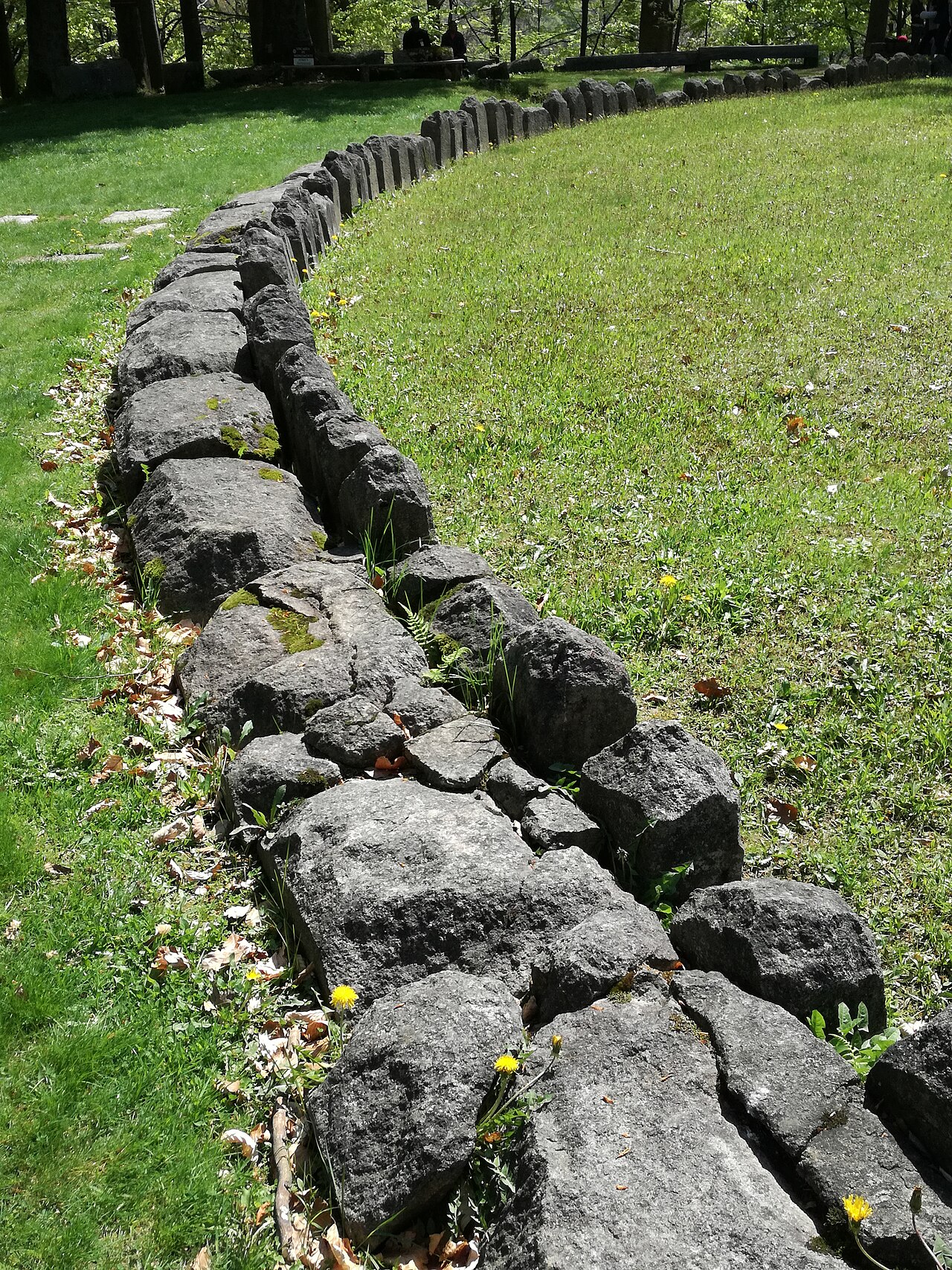 Blocurile cercului exterior, vedere apropiată.