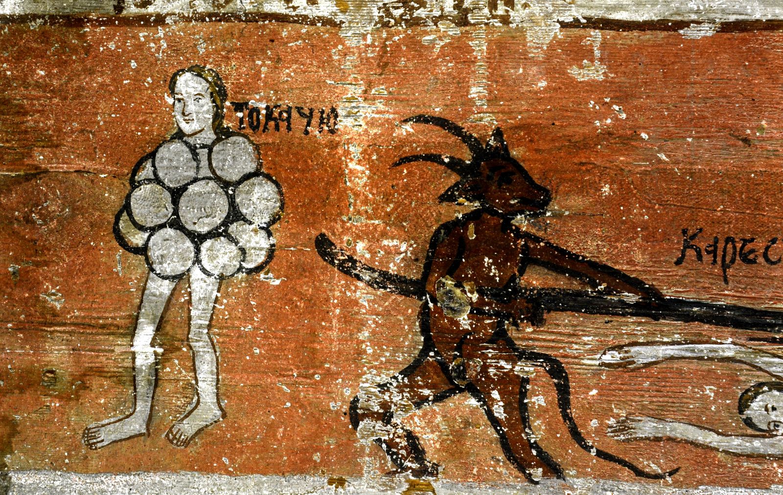 Altă scenă din pictura murală a pronaosului.